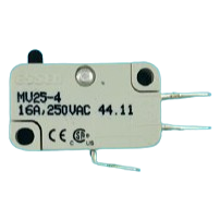 Essen MV254 10A miniature Microswitch with plain plunger actuator